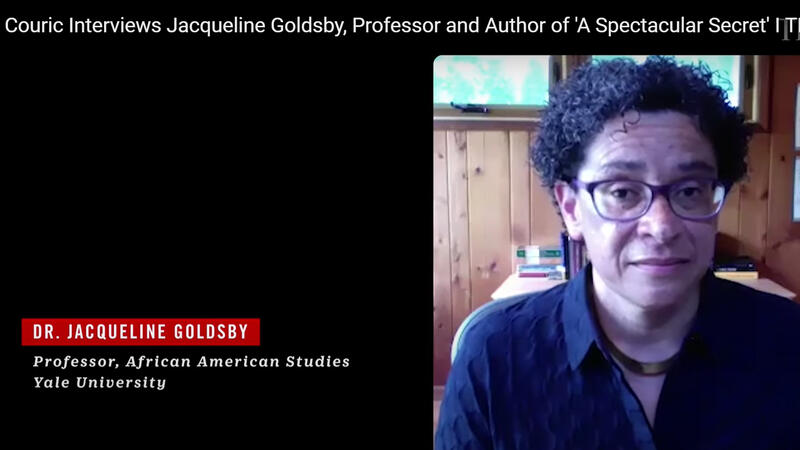 Yale professor Jacqueline Goldsby on Zoom with Katie Couric
