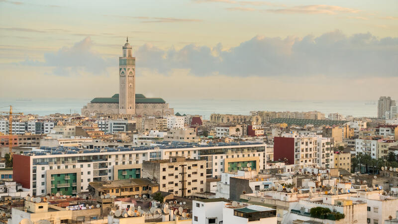 Aerial View of Casablanca, Morocco
