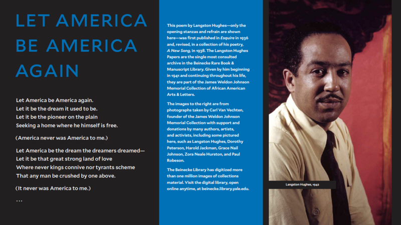 Let America Be America Again Exhibit at Beinecke Library