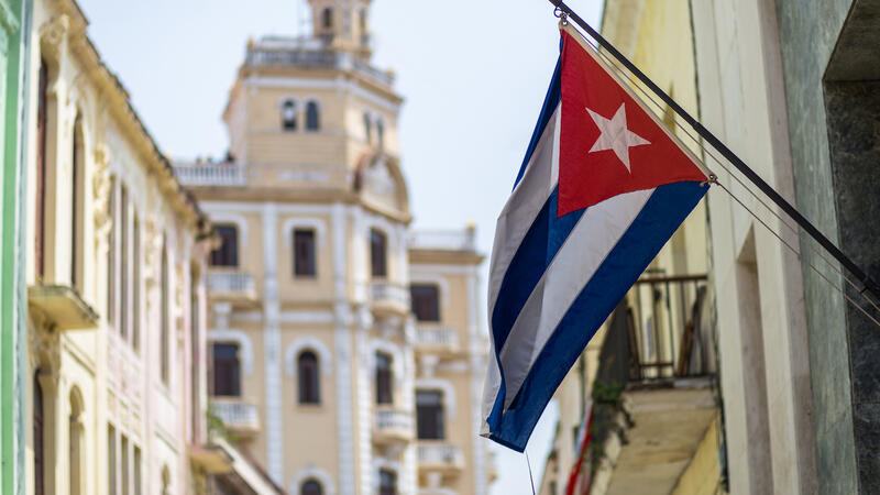 Cuban flag at Havana streets