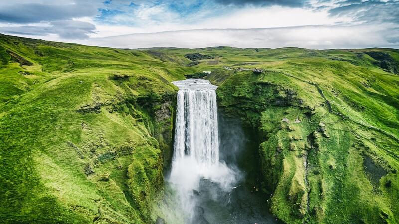 Iceland Waterfall Skogafoss 