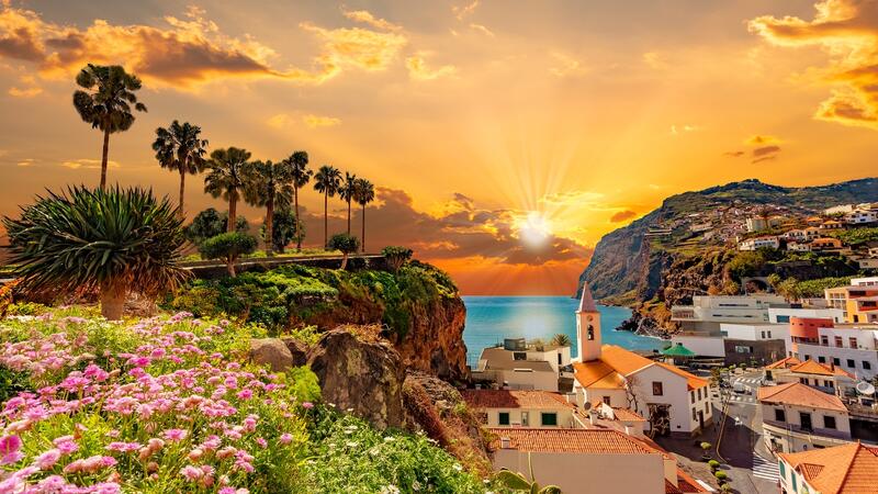 Camara de Lobos village in Madeila island, Portugal